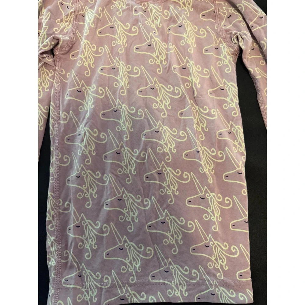 Hanna Andersson Kids Pink Unicorn Pajama Top Tencel Lyocell Size US 6-7